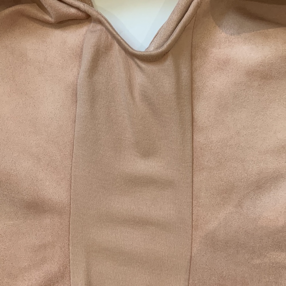 BCBG MAXAZRIA Malina Faux Suede Mini Dress Blush XSmall - Picture 7 of 10